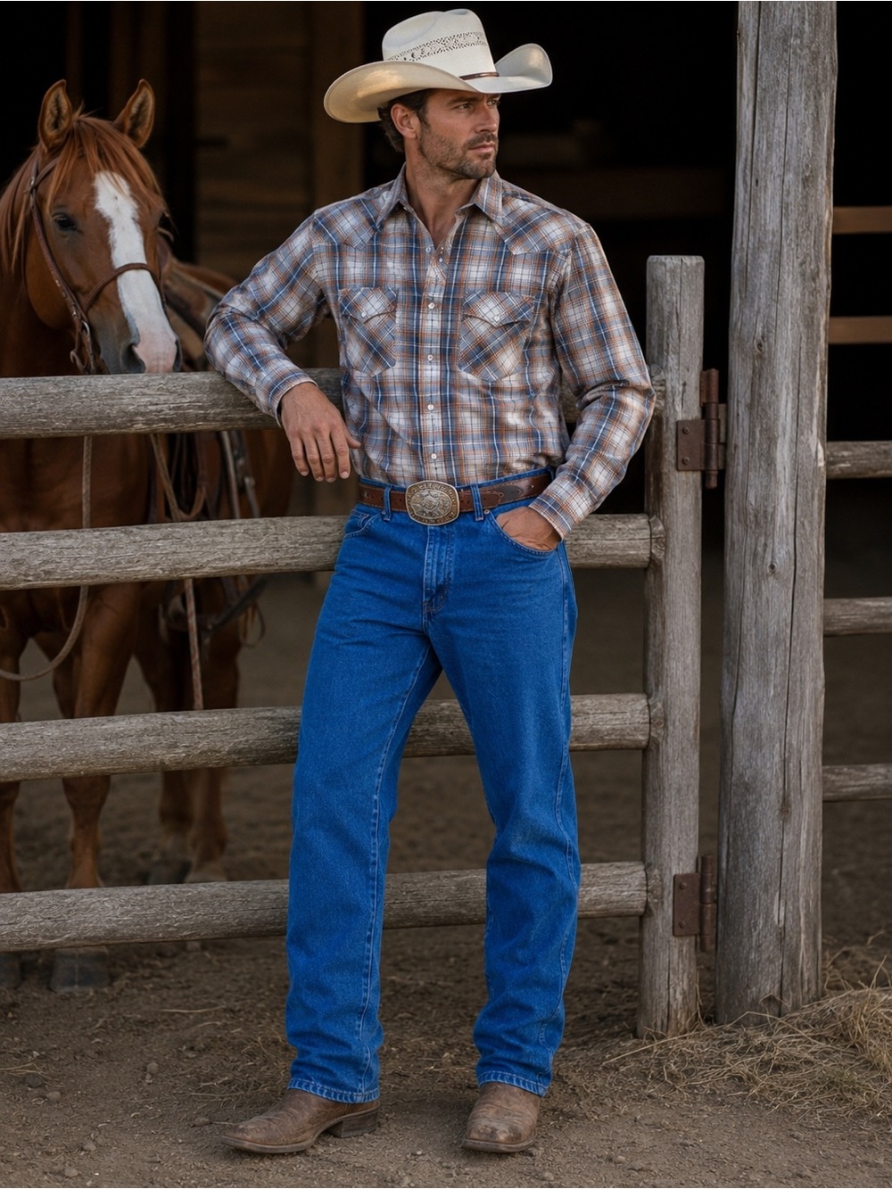 WRANGLER MENS BLUE JEANS SIZE 38